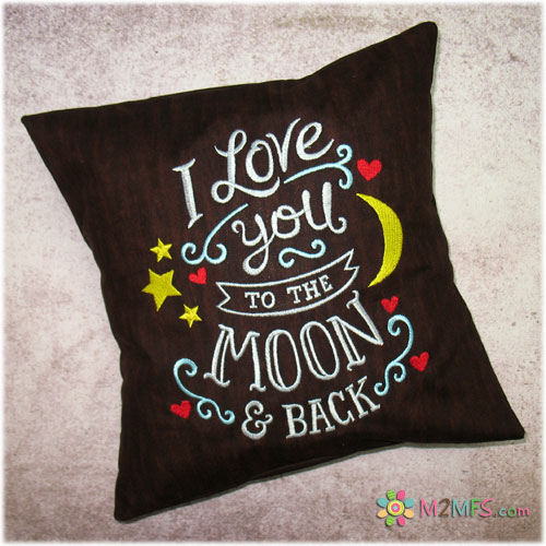 Love You To The Moon Throw Pillow