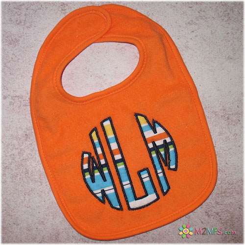 Block Circle Monogram Bib