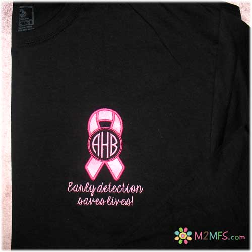 Ribbon Awareness Monogram