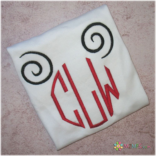 Mouse Swirl Monogram